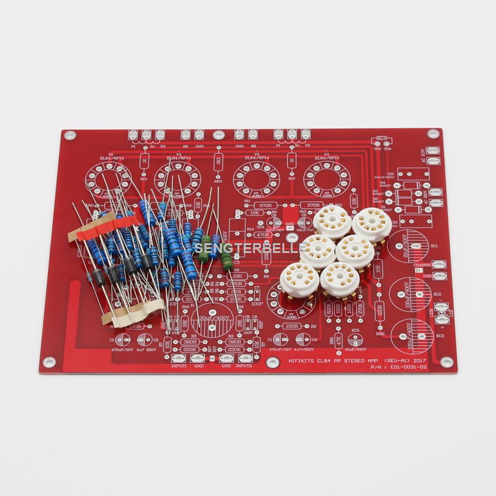 Hifi Amplifier Board - HiFi EL84 + ECF80 Stereo Push-Pull
