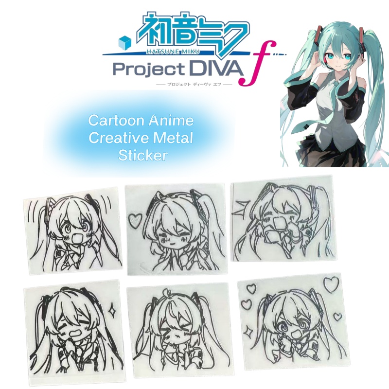 Headphone Parts - Hatsune Miku cartoon anime personageserie metalen