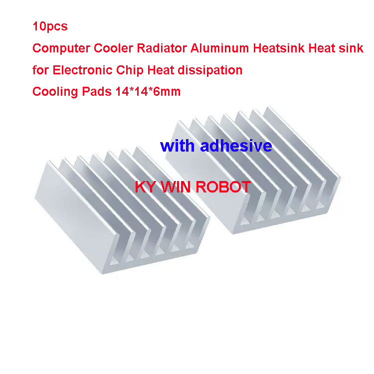 Heatsink Aluminum - 10 stuks mini zelfklevende aluminium radiator