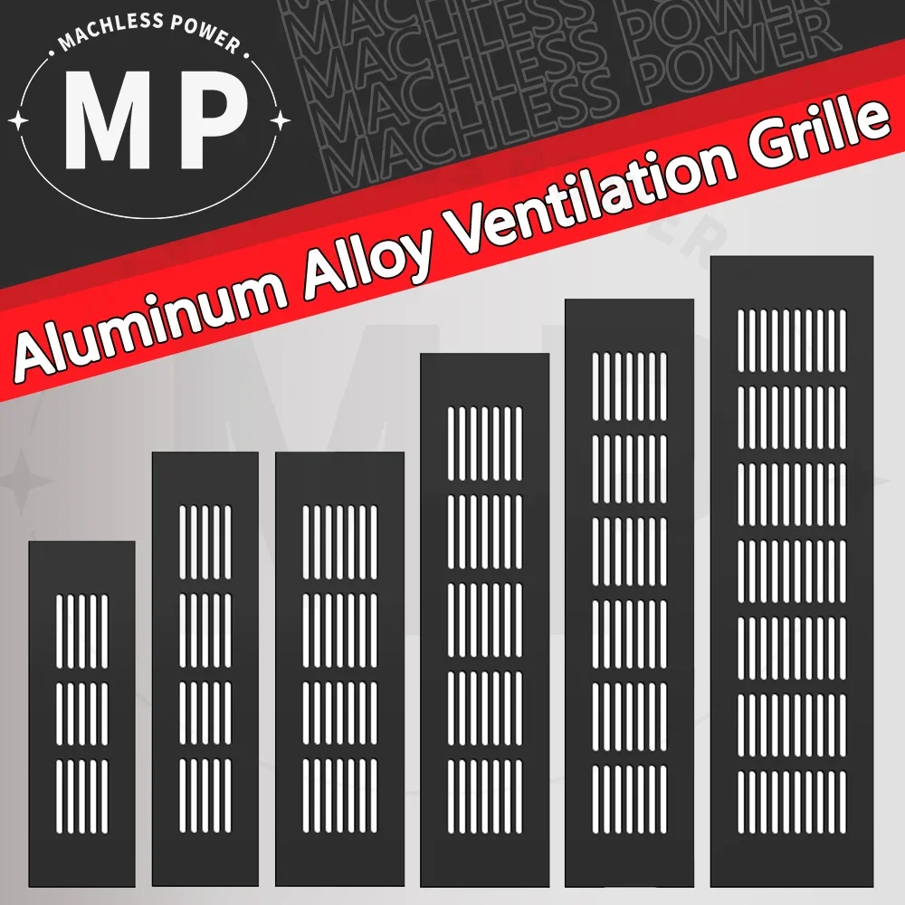 Ventilation Grille Aluminum - 1 Stuk Aluminium Ventilatierooster Mat Zwart