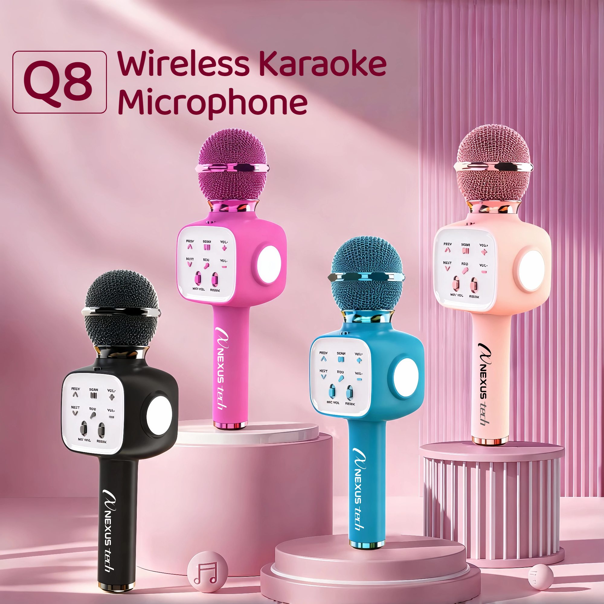 Condenser Microphone Kit - Draadloze Bluetooth 5.2 Karaoke Microfoon Draagbare