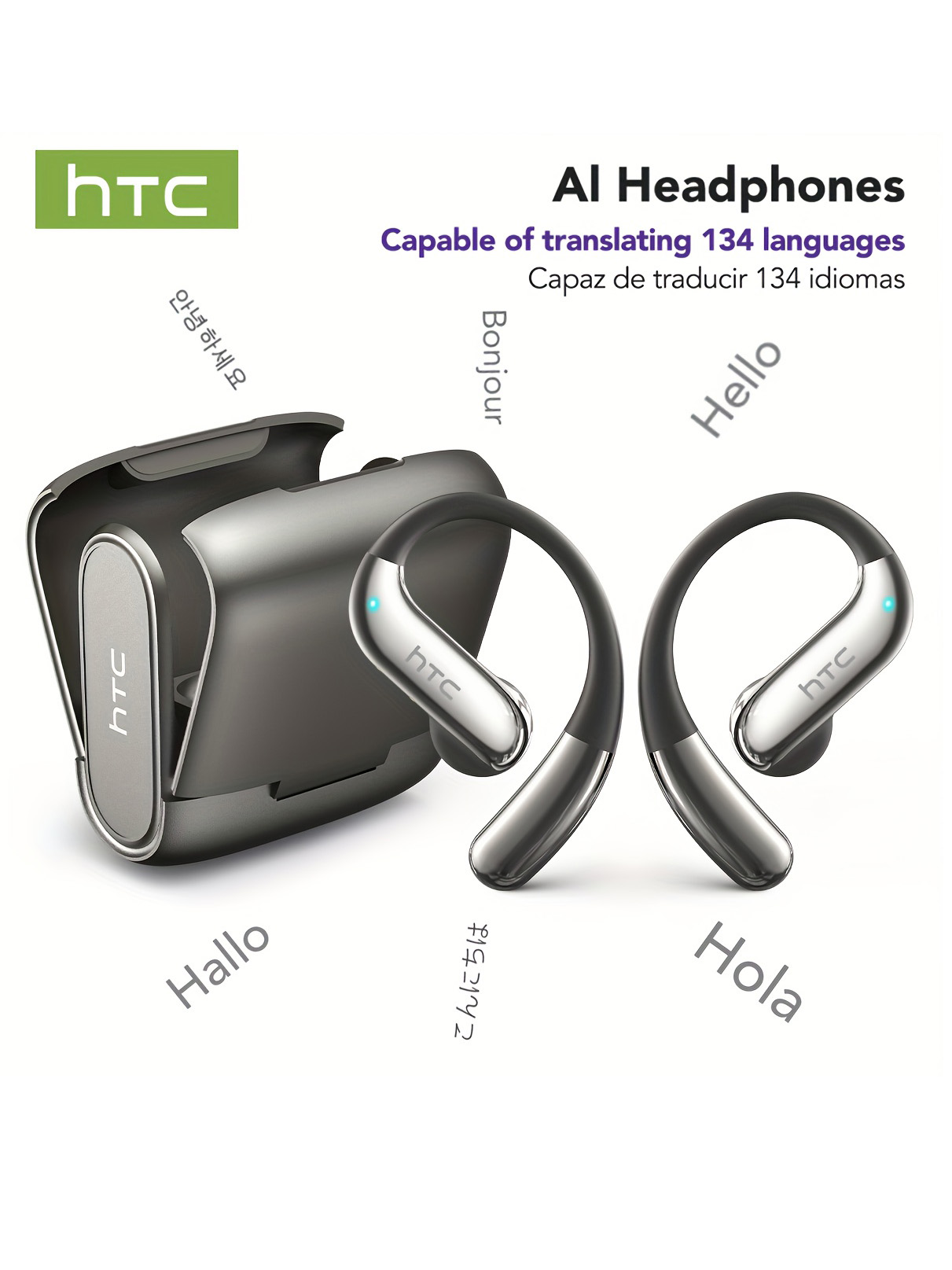 Subwoofer - Open oor Bluetooth-hoofdtelefoon HTC 30-uurs afspelen