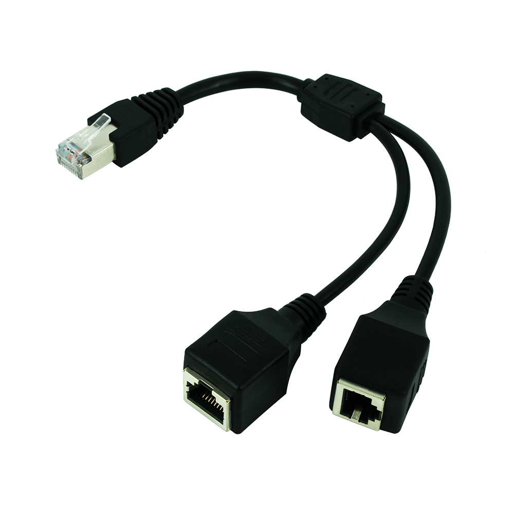 Rj45 Jack - RJ45 1 mannelijk naar 2 vrouwelijk