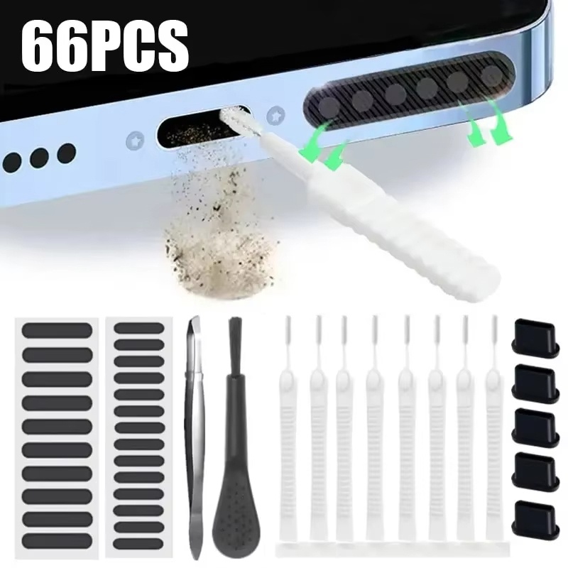 Speaker Terminal - 66pcs Telefoon Oplaadpoort Cleaner Kit Oortelefoon