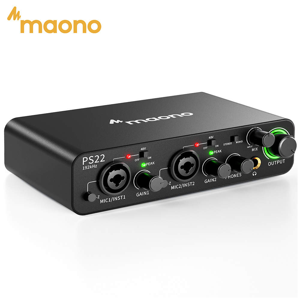 Condenser Microphone Kit - MAONO-PS22 USB Audio Interface voor PC,60dB