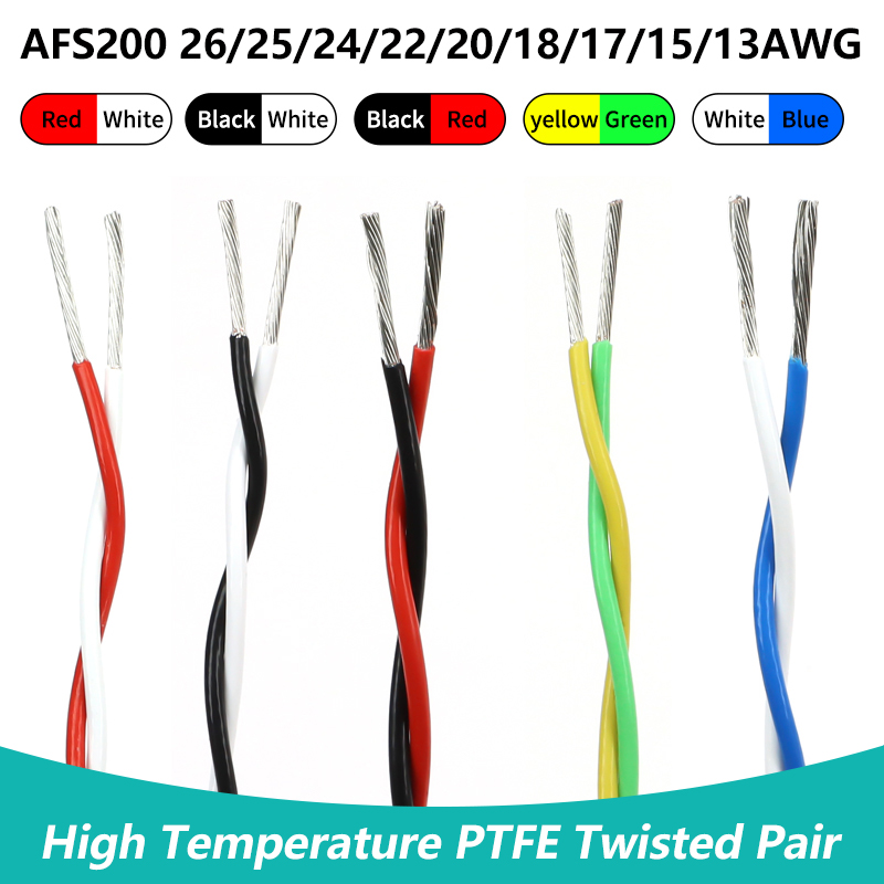 Audio Jumper Wire - 1/2/5/10/20m PTFE Draad AFS200 Twisted Pair