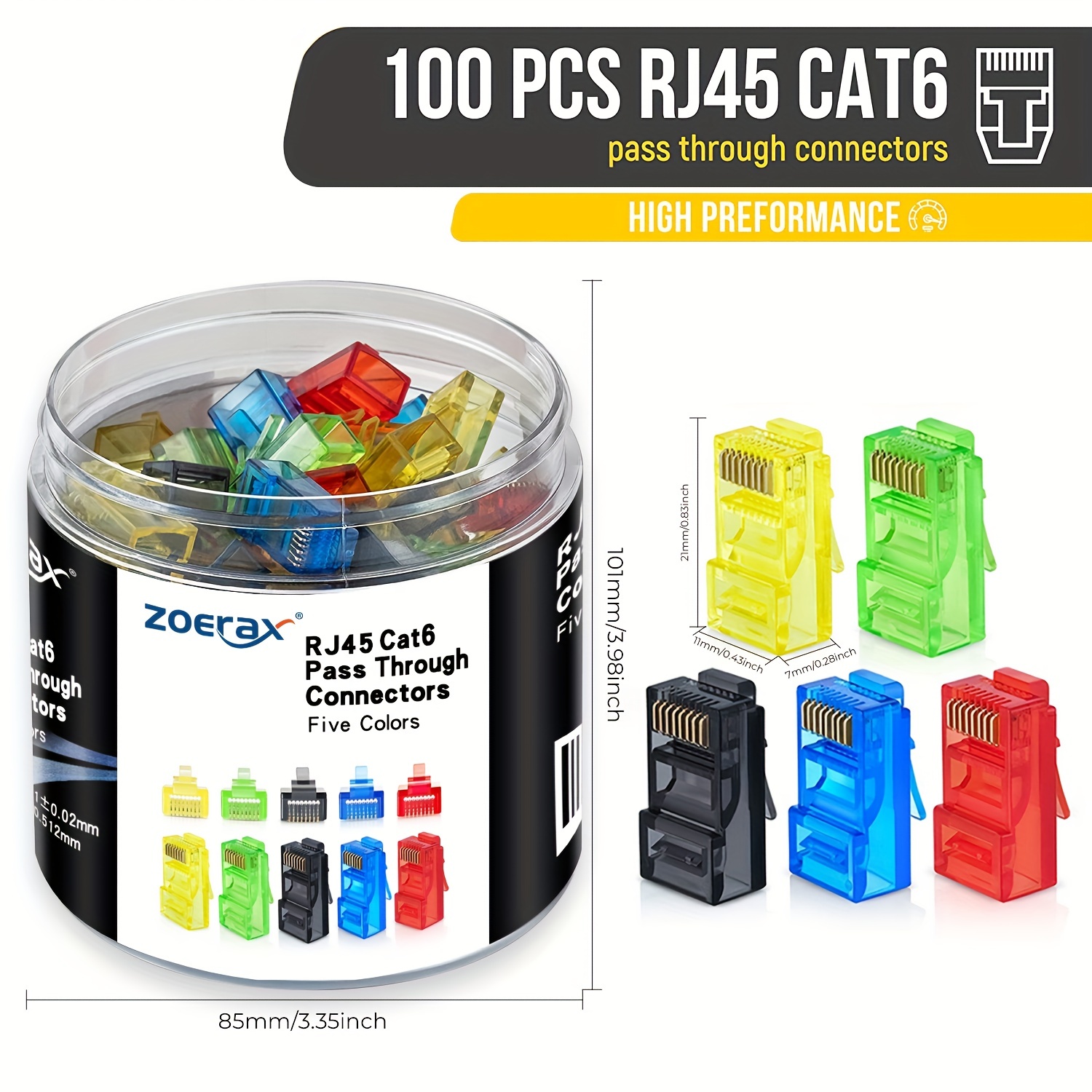 ZoeRax 100 stuks RJ45 Cat6-con - Rj45 Jack recensie en prijs
