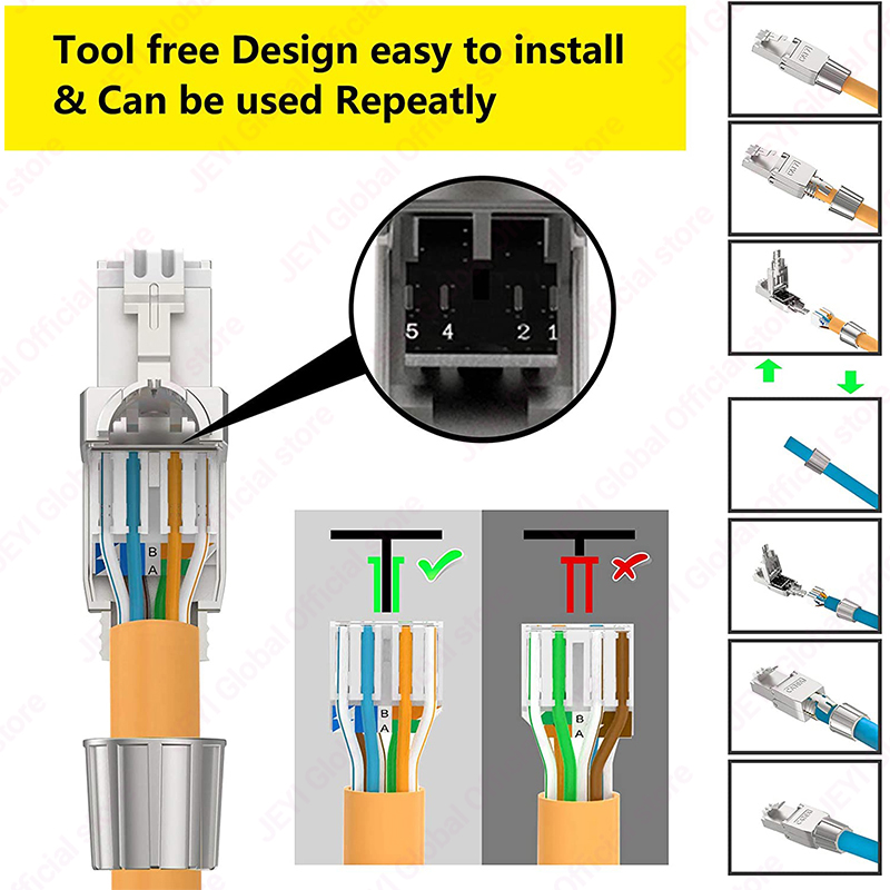 JEYI CAT7 6A RJ45-connector 8P - Rj45 Jack recensie en prijs
